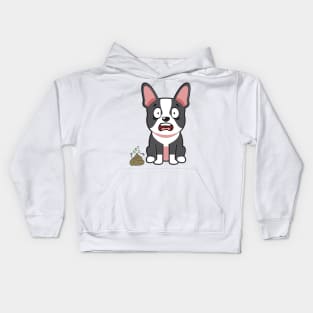 Funny french bulldog smells poo poo Kids Hoodie